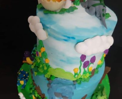 2 Tier Dinosaur Cake