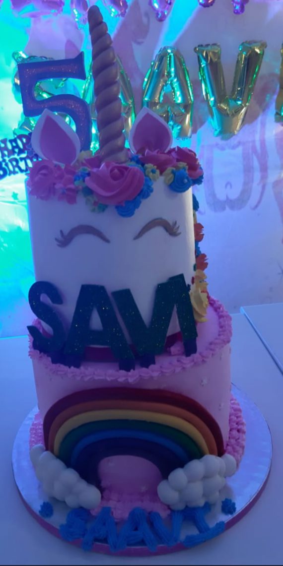 2 Tier Unicorn Rainbow cake Designs, Images, Price Near Me