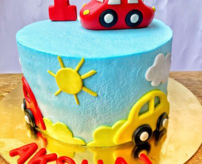 Car Theme Kids Cake