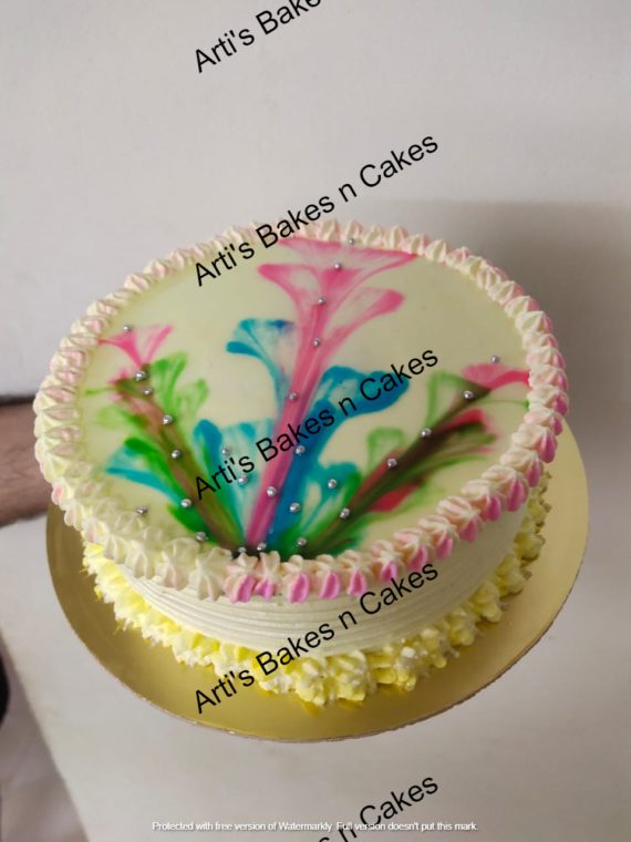 Thread Painting Cake Designs, Images, Price Near Me