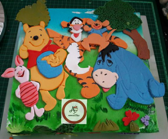 2D Winnie the Pooh Bear Cake Designs, Images, Price Near Me