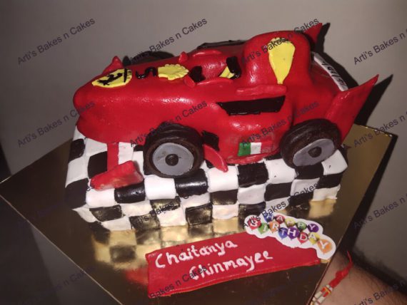 Racing Car Cake (Full Fondant) Designs, Images, Price Near Me