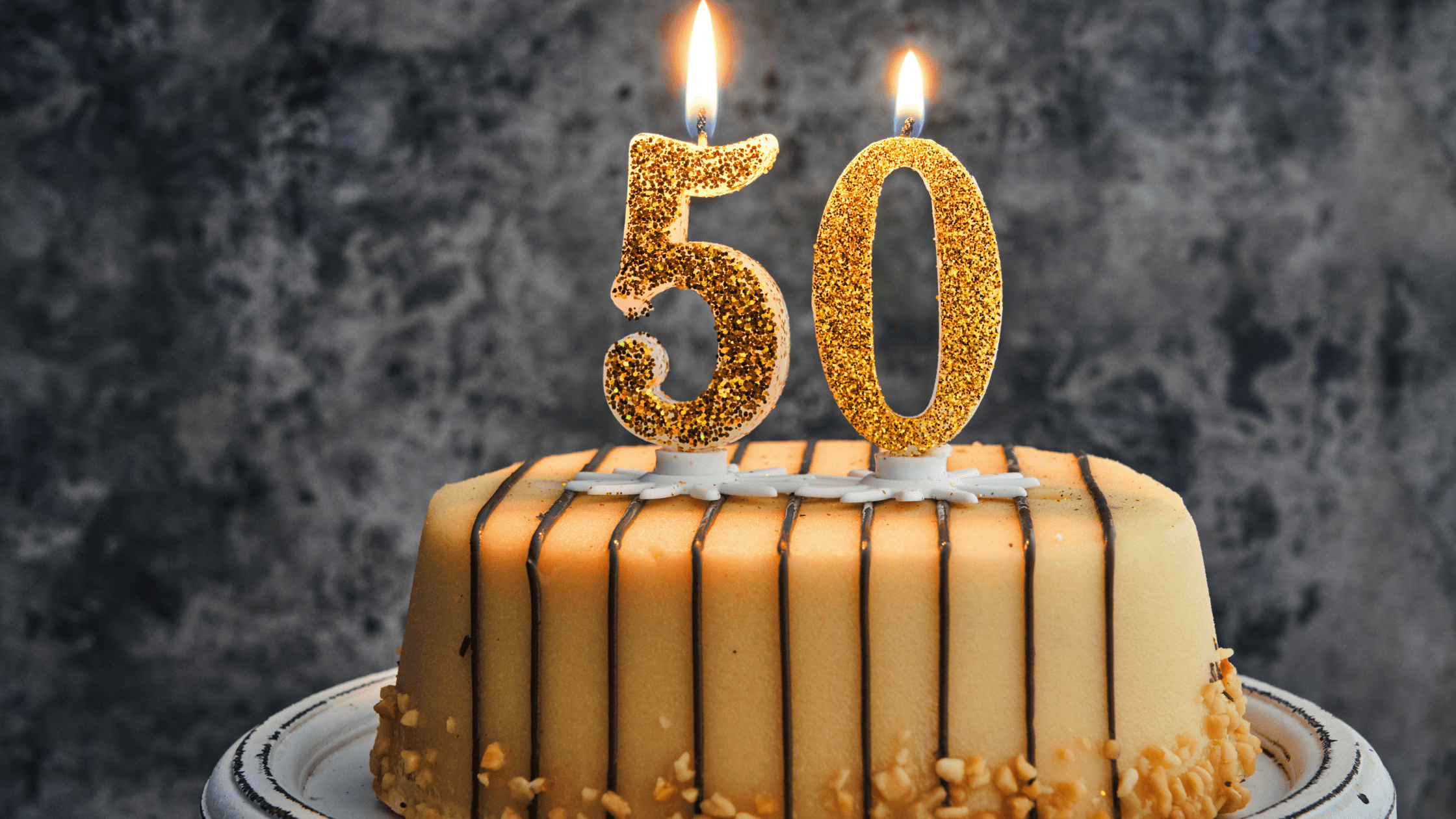Cheers To 50 Years With Delicious Cake