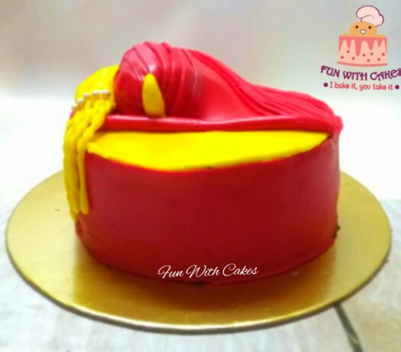 Puneri Pagadi Themed Cake Designs, Images, Price Near Me