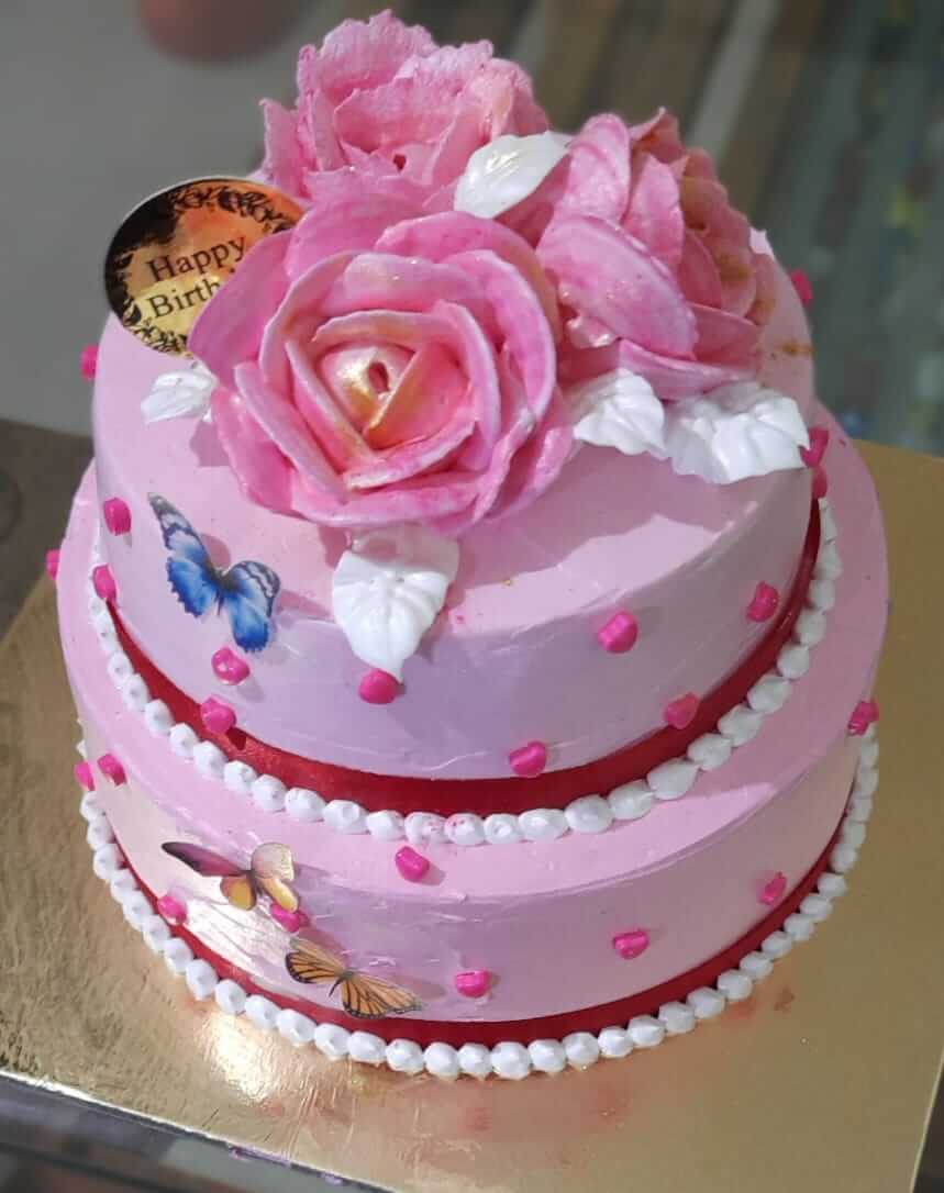2 Layer Cake Flavored Cake Designs, Images, Price Near Me