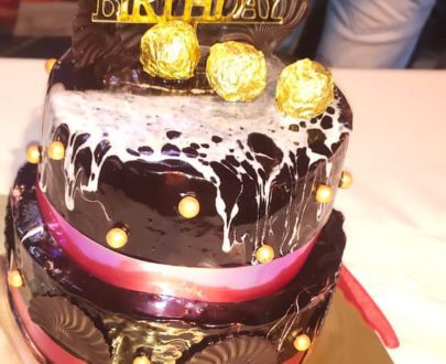 Rich Chocolate 2 Tier with Tiger print Designs, Images, Price Near Me