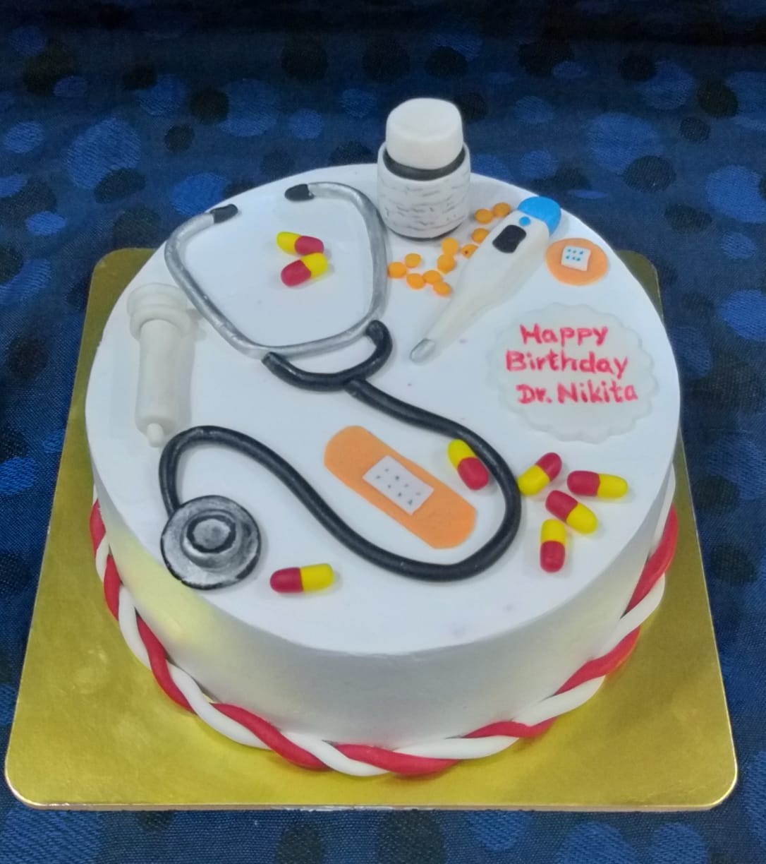 Doctor Theme Cake-Birthday Cakes-Friend In Knead-Coimbatore
