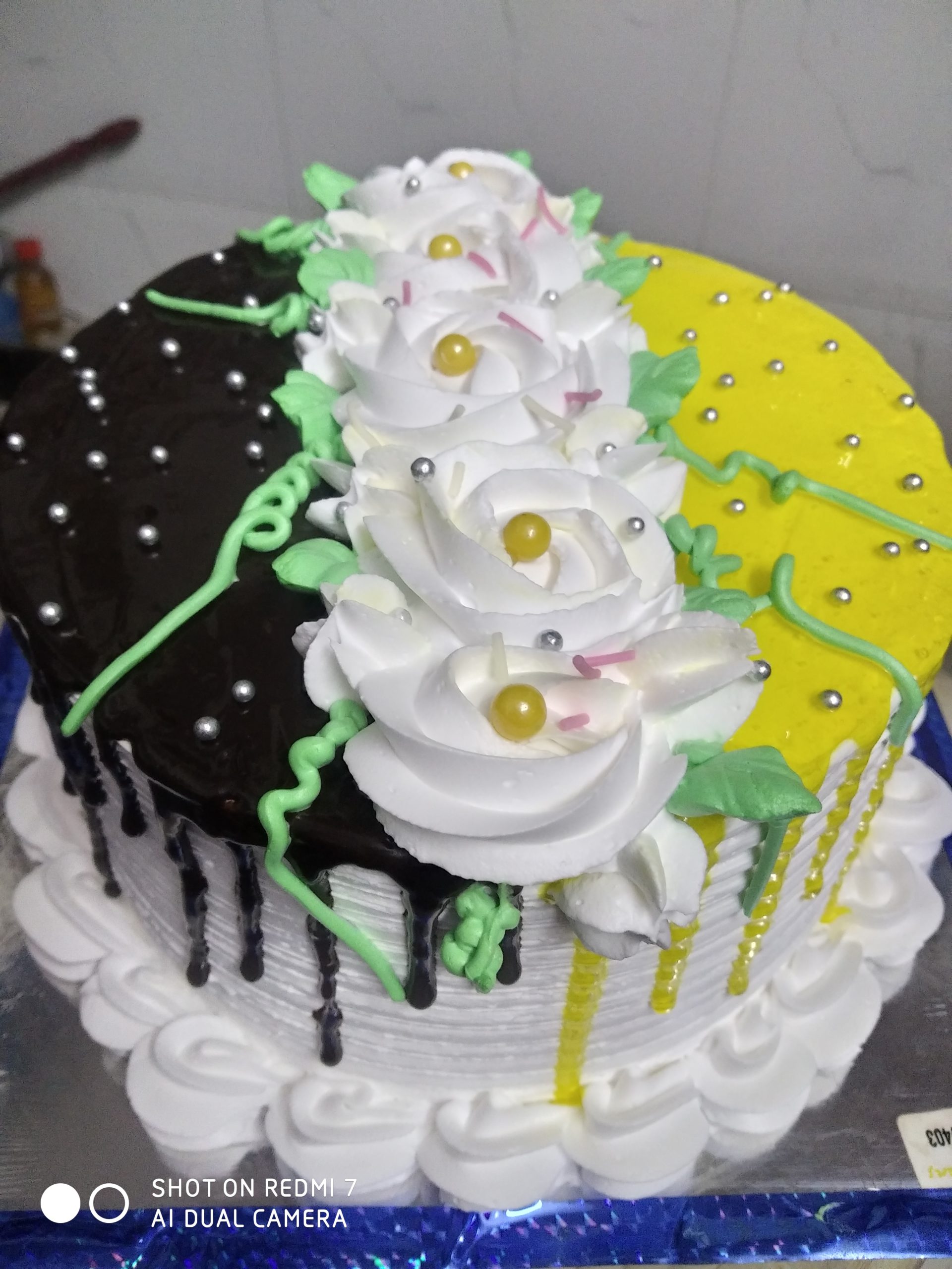 Chocolate n Pineapple Cake (Two in one cake ) Designs, Images, Price Near Me