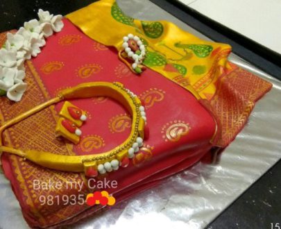 Paithani Saree Theme Cake