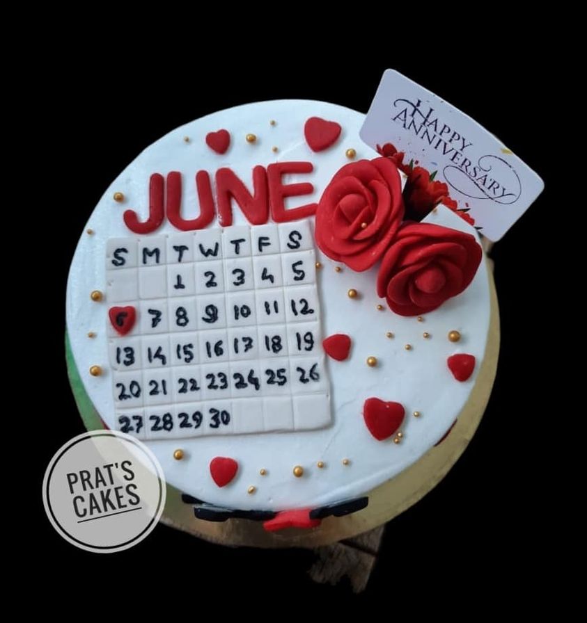 Anniversary/Calender/Couple Theme Cake Designs, Images, Price Near Me