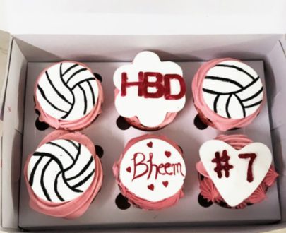Vollyball Theme Cupcakes(Pack of 6) Designs, Images, Price Near Me