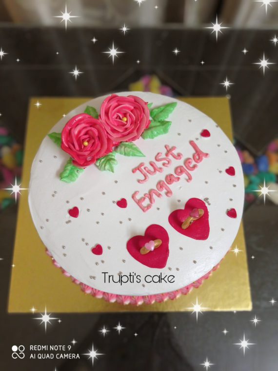 Engagement Theme Cake Designs, Images, Price Near Me