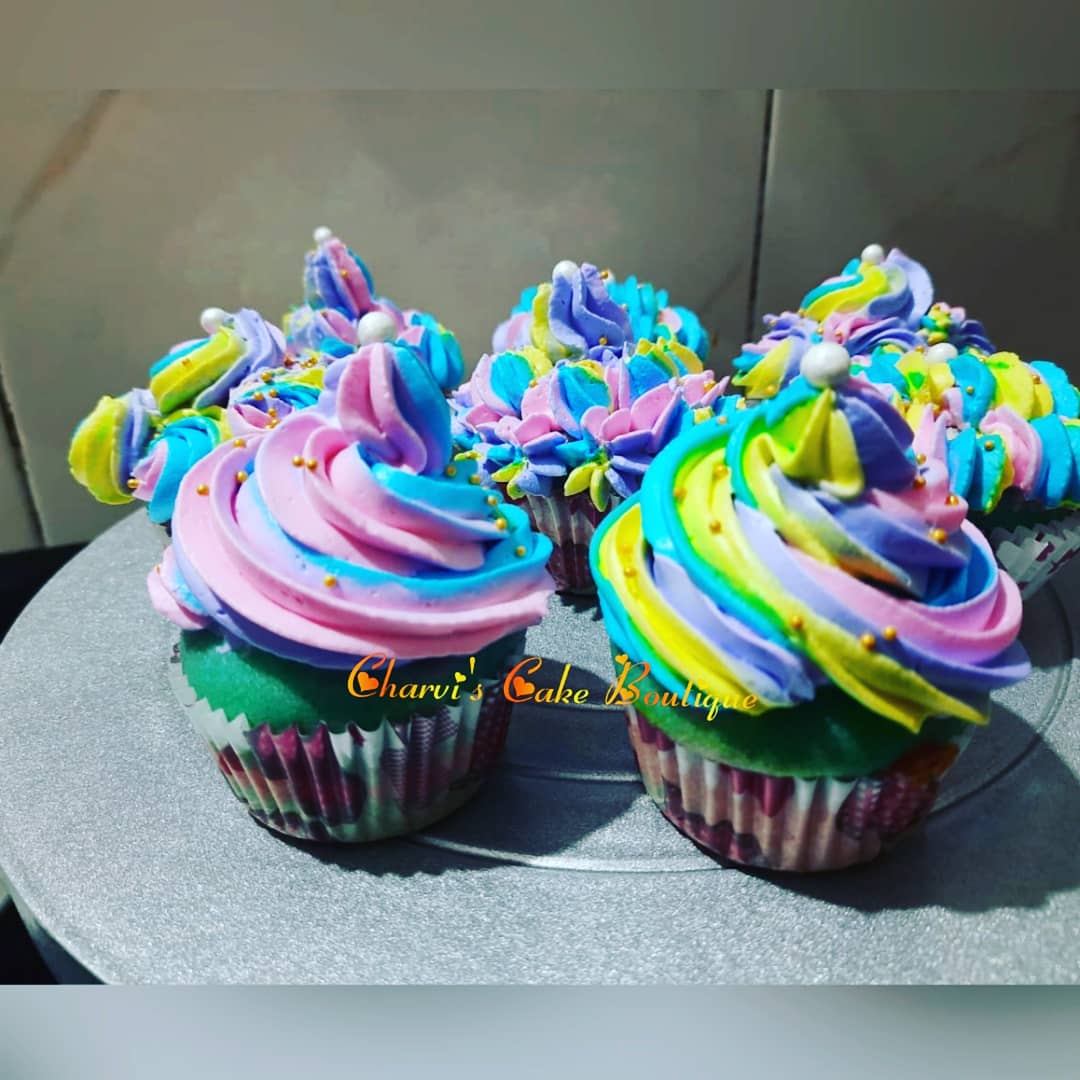 Rainbow Cupcakes(Pack of 4) Designs, Images, Price Near Me
