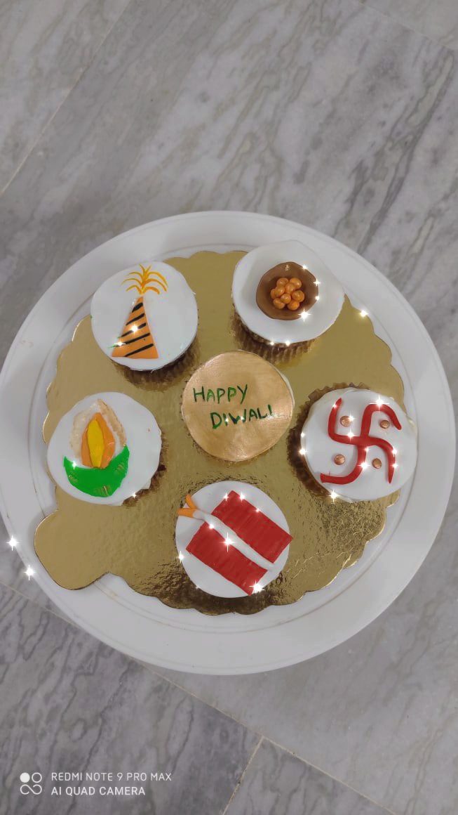 Diwali Theme Cupcakes Designs, Images, Price Near Me