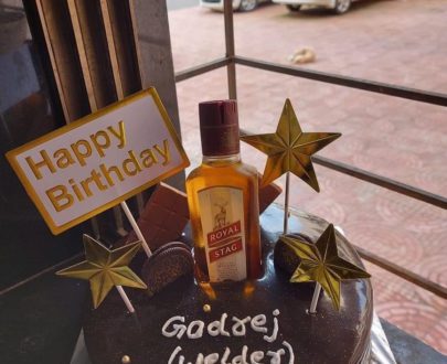 Royal Stag Whiskey Theme Cake Designs, Images, Price Near Me