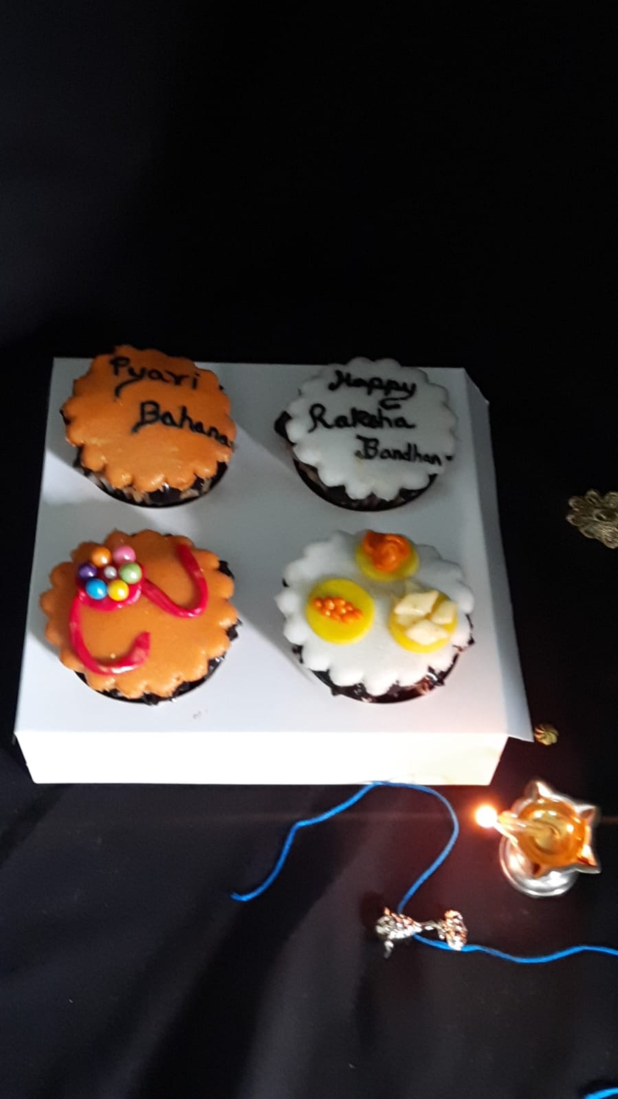 Rakhsha Bhandhan Theme Cupcake (Pack Of 6) Designs, Images, Price Near Me