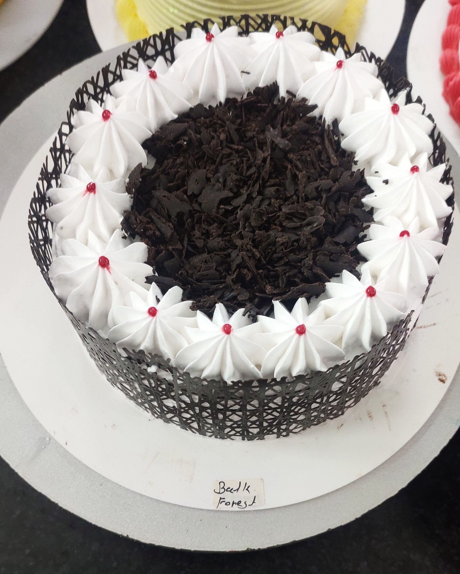 Black Forest Cake with chocolate collar Designs, Images, Price Near Me