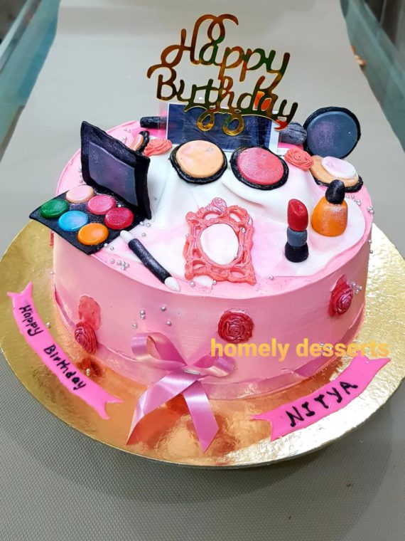 Makeup semi fondant Photo Pull Out surprise Cake Designs, Images, Price Near Me