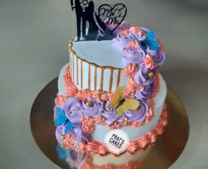 2 Tier Anniversary Theme Cake Designs, Images, Price Near Me