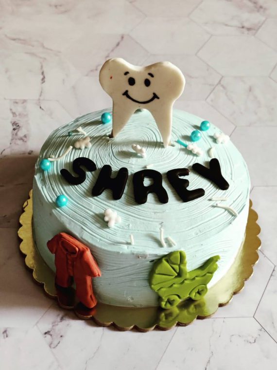 First Tooth Theme Cake Designs, Images, Price Near Me