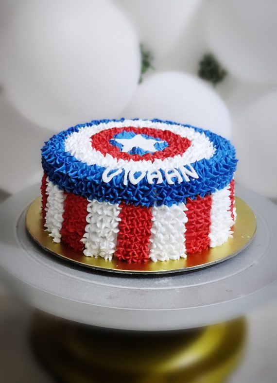 Captain America Theme Cake Designs, Images, Price Near Me