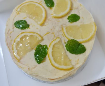 Lemon cake with white chocolate frosting Designs, Images, Price Near Me