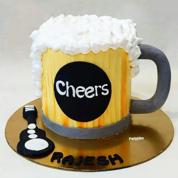 Beer Mug Theme Cake Designs, Images, Price Near Me