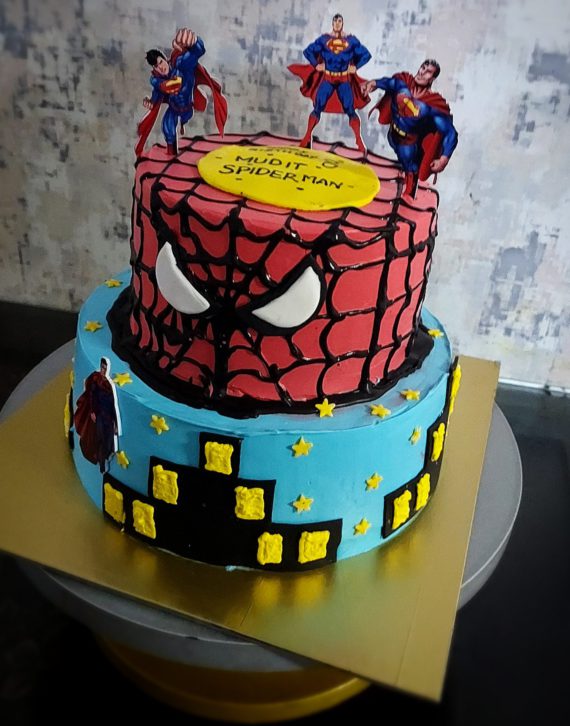 Superman And Spiderman Theme Cake Designs, Images, Price Near Me