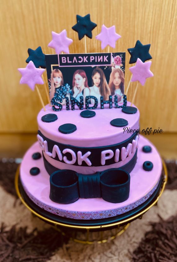 BTS Black Pink Theme Cake Designs, Images, Price Near Me