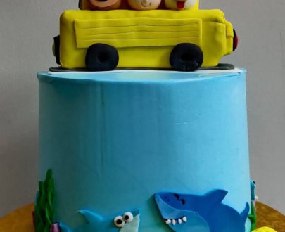 Wheels On The Bus Theme Cake Designs, Images, Price Near Me
