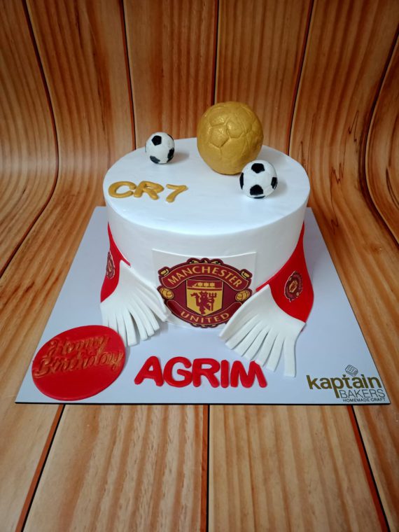 Manchester United Theme Cake Designs, Images, Price Near Me