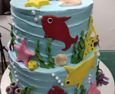 2 Tier Sea Themed Cake Designs, Images, Price Near Me