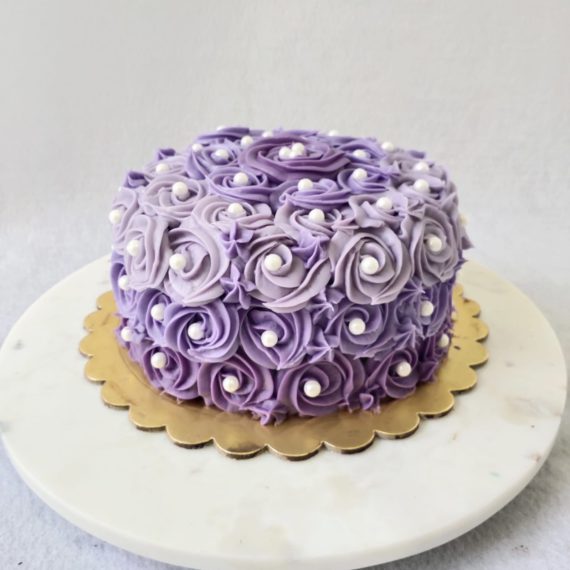 Ombre White Chocolate Rosette Cake Designs, Images, Price Near Me