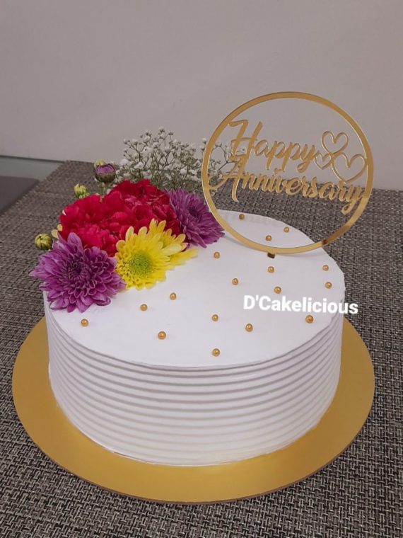 Real Flowers Cake Designs, Images, Price Near Me