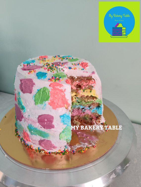 Confetti Rainbow Cake Designs, Images, Price Near Me