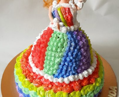 Rainbow Theme Doll Cake Designs, Images, Price Near Me