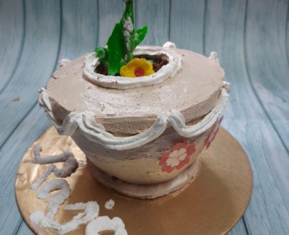 Flower Pot Theme Cake Designs, Images, Price Near Me