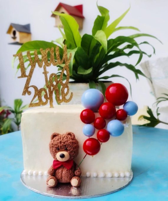 Teddy with Balloons Cake Designs, Images, Price Near Me