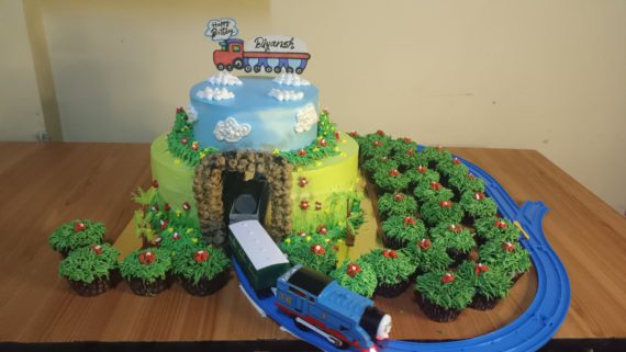 Train Tunnel Theme Birthday Cake Designs, Images, Price Near Me