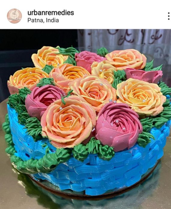 Customized Flower Basket Cake Designs, Images, Price Near Me
