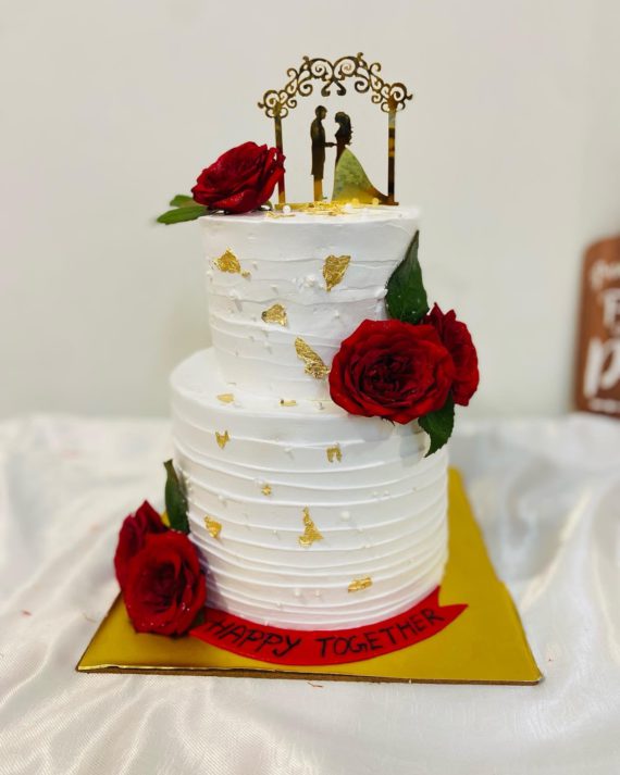 2 Tier Engagement Cake Designs, Images, Price Near Me