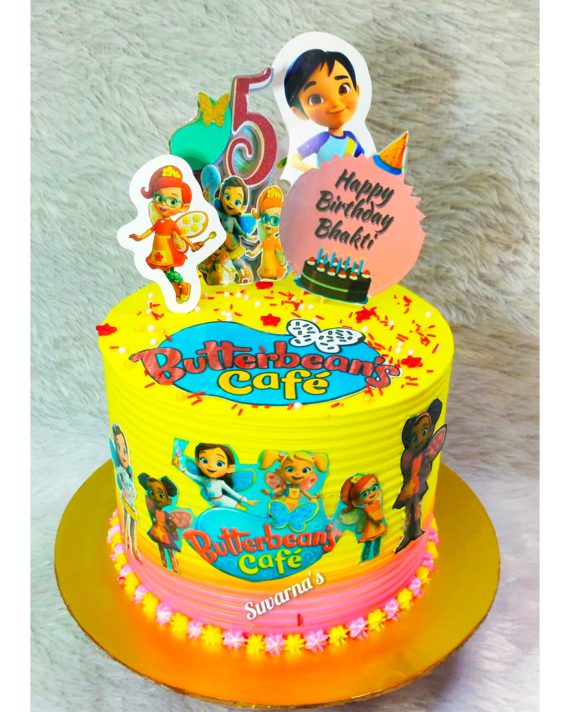 Butterbeen Cafe Theme Cake Designs, Images, Price Near Me