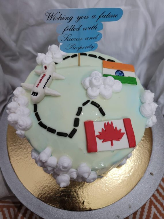 Canada to India Flying Theme Cake Designs, Images, Price Near Me