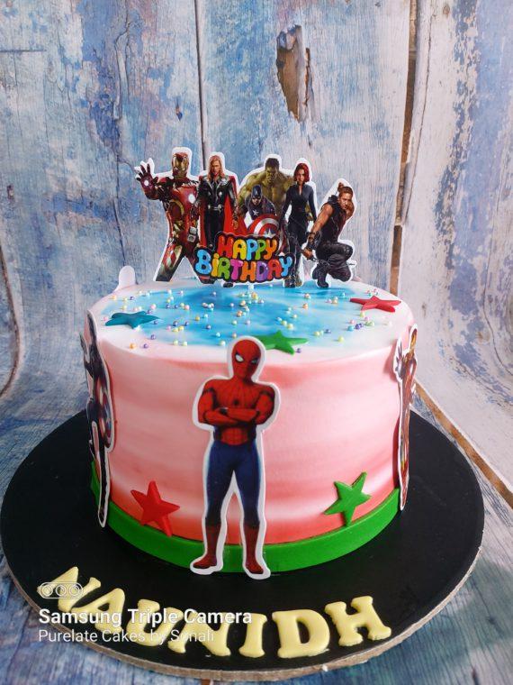 Superhero Theme Cake Designs, Images, Price Near Me
