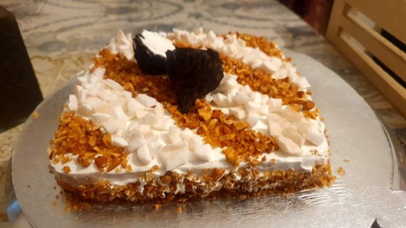 Tender Coconut Cream Cake with Roasted Almonds Designs, Images, Price Near Me