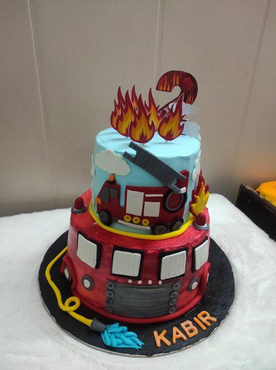 Fire Truck Theme Cake Designs, Images, Price Near Me