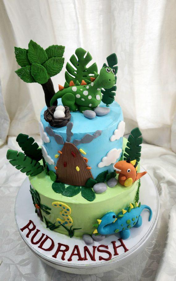 Dinosaur Theme Cake Designs, Images, Price Near Me