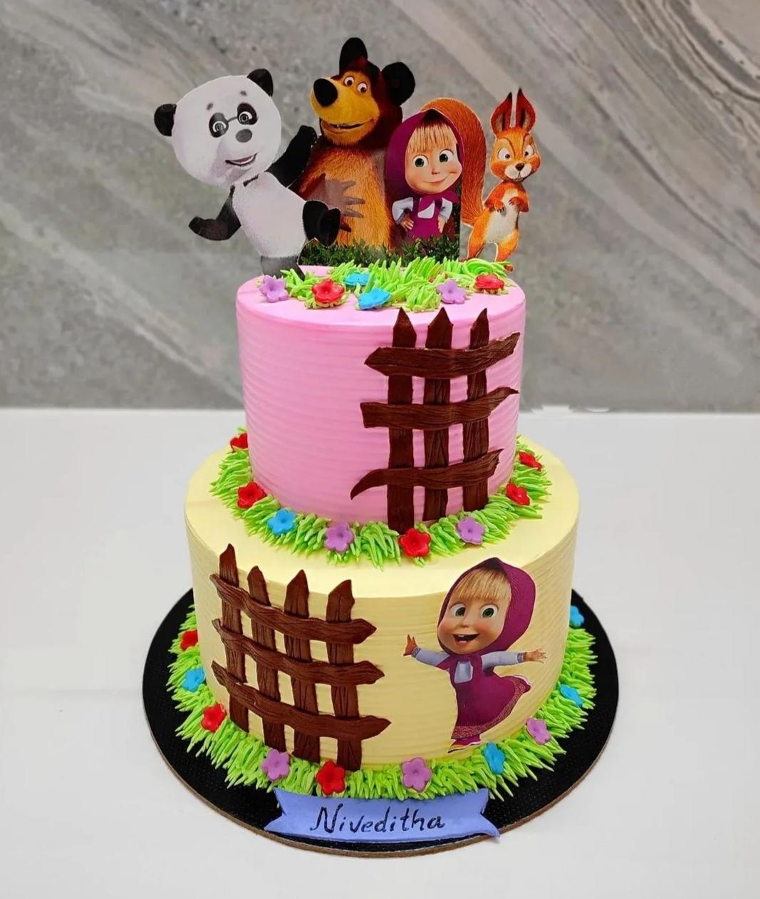 Best Masha and Bear Theme Cake In Gurgaon | Order Online