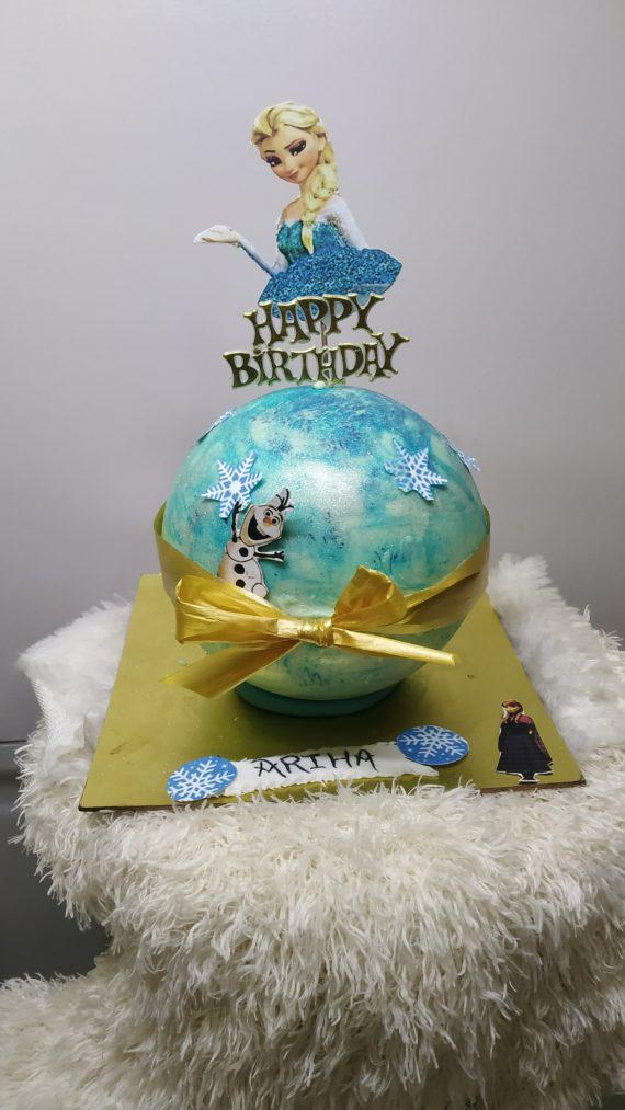 Frozen Theme Pinata Cake Designs, Images, Price Near Me