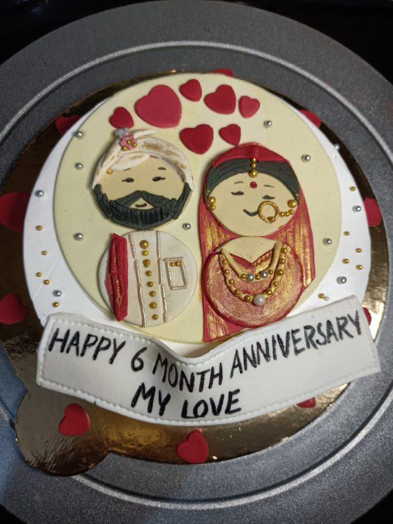 Six Months Anniversary Cake Designs, Images, Price Near Me